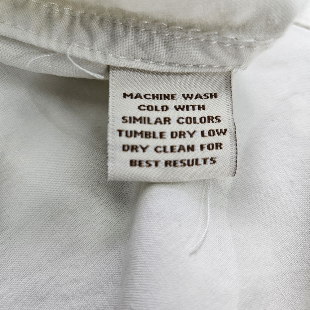 Caribbean Silk Camp Shirt Mens XL White Textured Stripe Resort Casual Summer - Picture 5 of 10